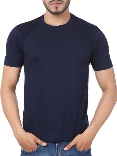 navy blue cotton tshirt - 11789183 - Standard Image - 1