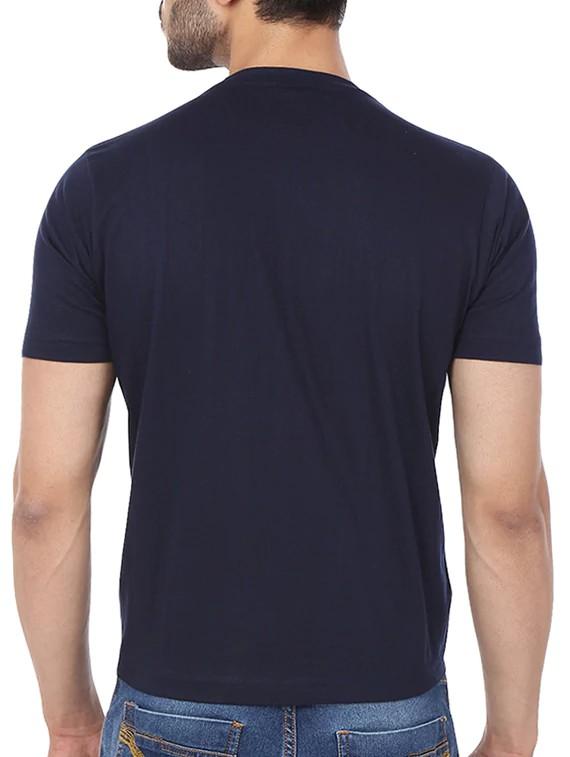 navy blue cotton tshirt - 11789183 - Zoom Image - 3