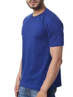 blue solid t-shirt - 11789185 - Standard Image - 2