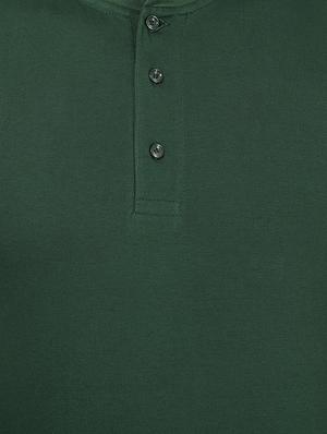 solid bottle green cotton t-shirt - 11789189 - Standard Image - 4