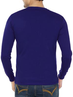 solid royal blue cotton t-shirt - 11789193 - Standard Image - 3