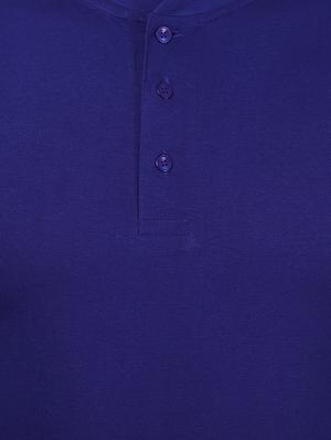 solid royal blue cotton t-shirt - 11789193 - Standard Image - 4