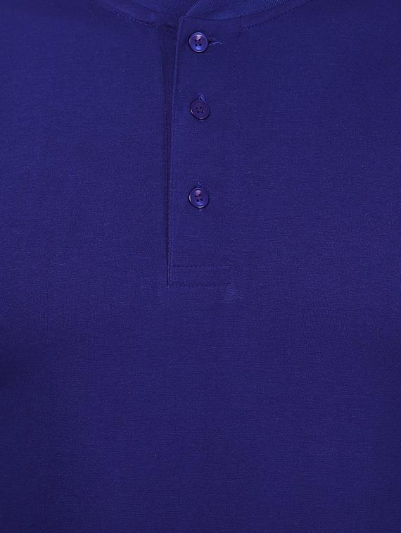 solid royal blue cotton t-shirt - 11789193 - Zoom Image - 4