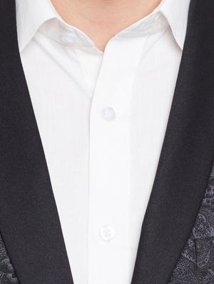 solid black velvet casual blazer - 11789696 - Standard Image - 4