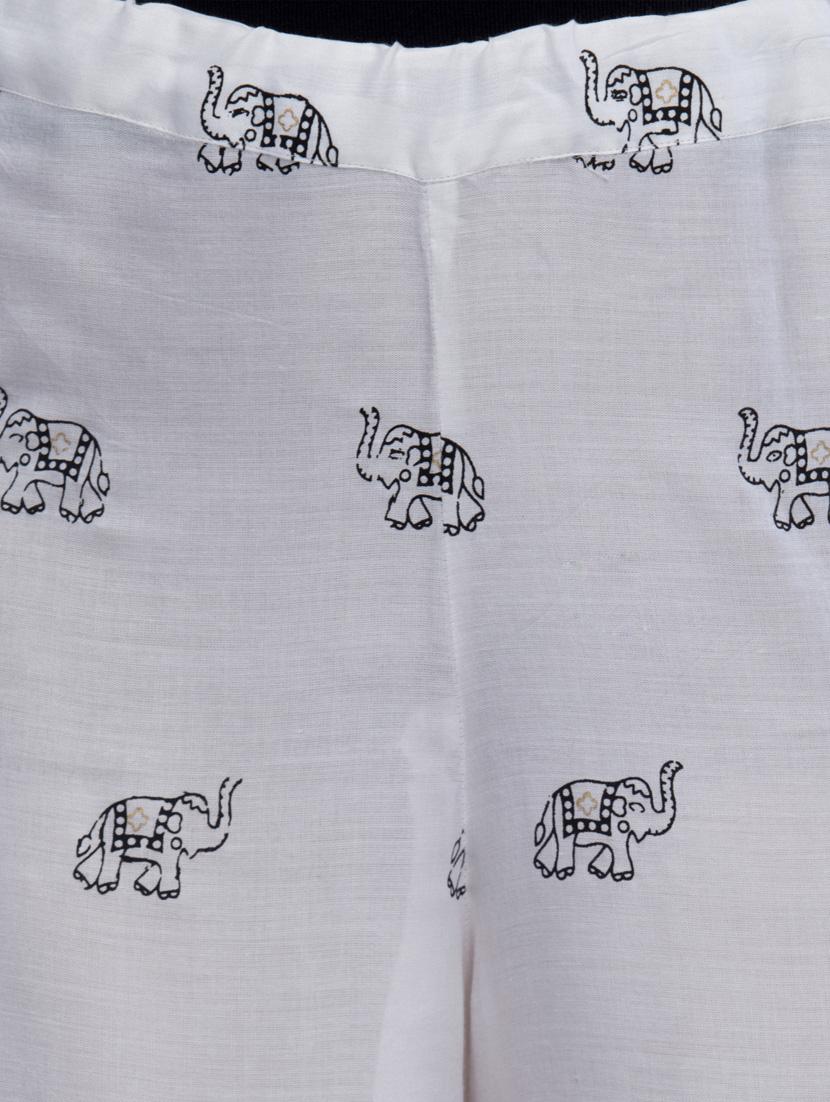 white viscose printed palazzo - 11792246 - Zoom Image - 4