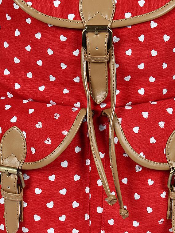 red canvas backpack - 11801528 - Zoom Image - 4