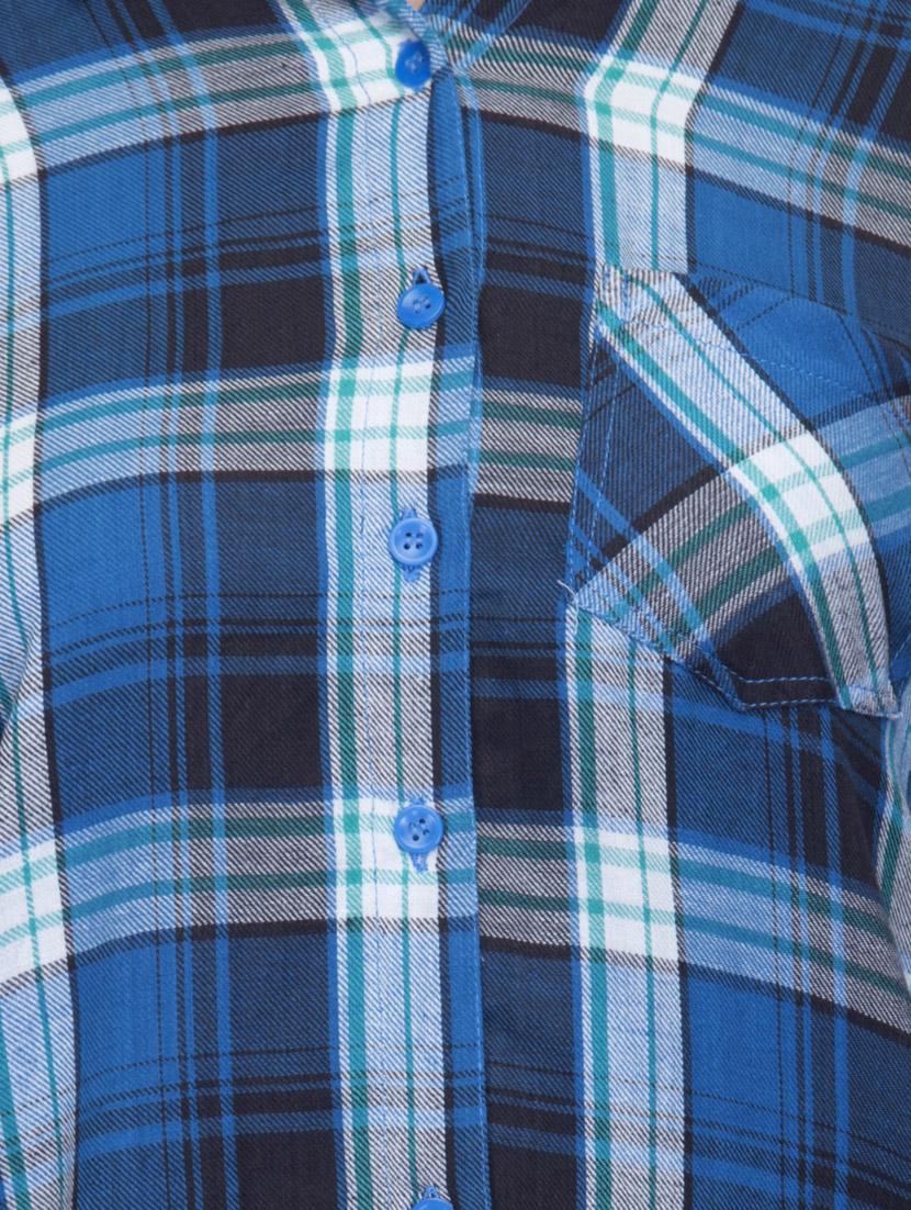 dark blue cotton printed shirt - 11802068 - Zoom Image - 4
