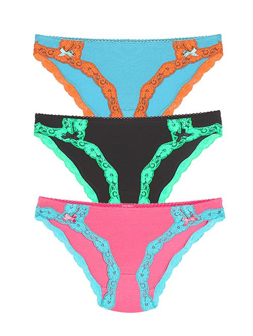 multi colored cotton bikini panty - 11809192 - Very Small Image - 1