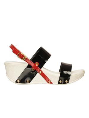 black buckle up wedge - 11816576 - Standard Image - 4