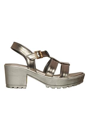 metallic buckle up sandal - 11816579 - Standard Image - 2