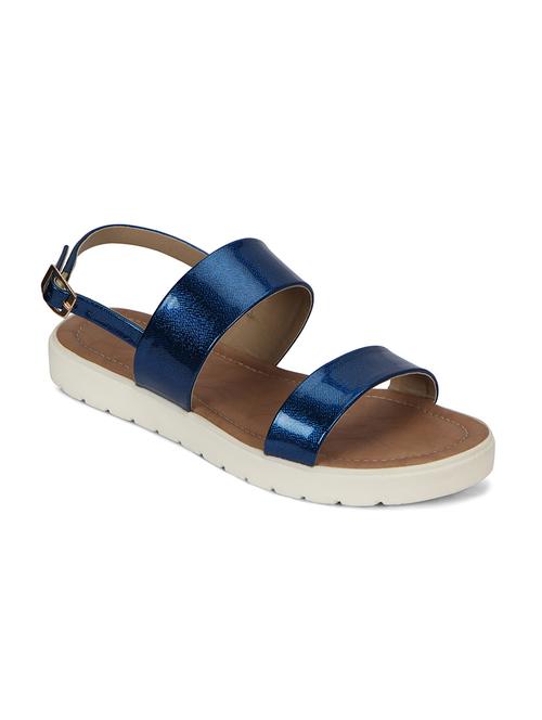 blue back strap faux leather sandal - 11816768 - Standard Image - 1