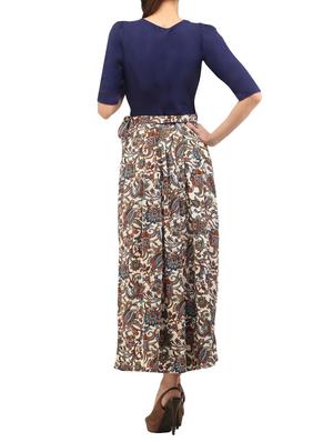 navy blue rayon maxi dress - 11820888 - Standard Image - 3