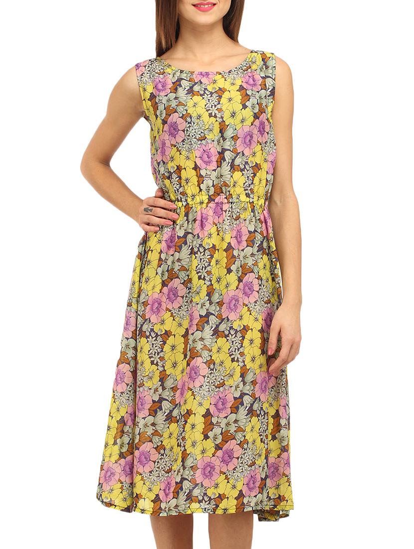 gathered detail floral maxi dress - 11820891 - Zoom Image - 1