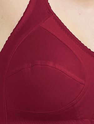 maroon cotton bra - 11823884 - Standard Image - 4