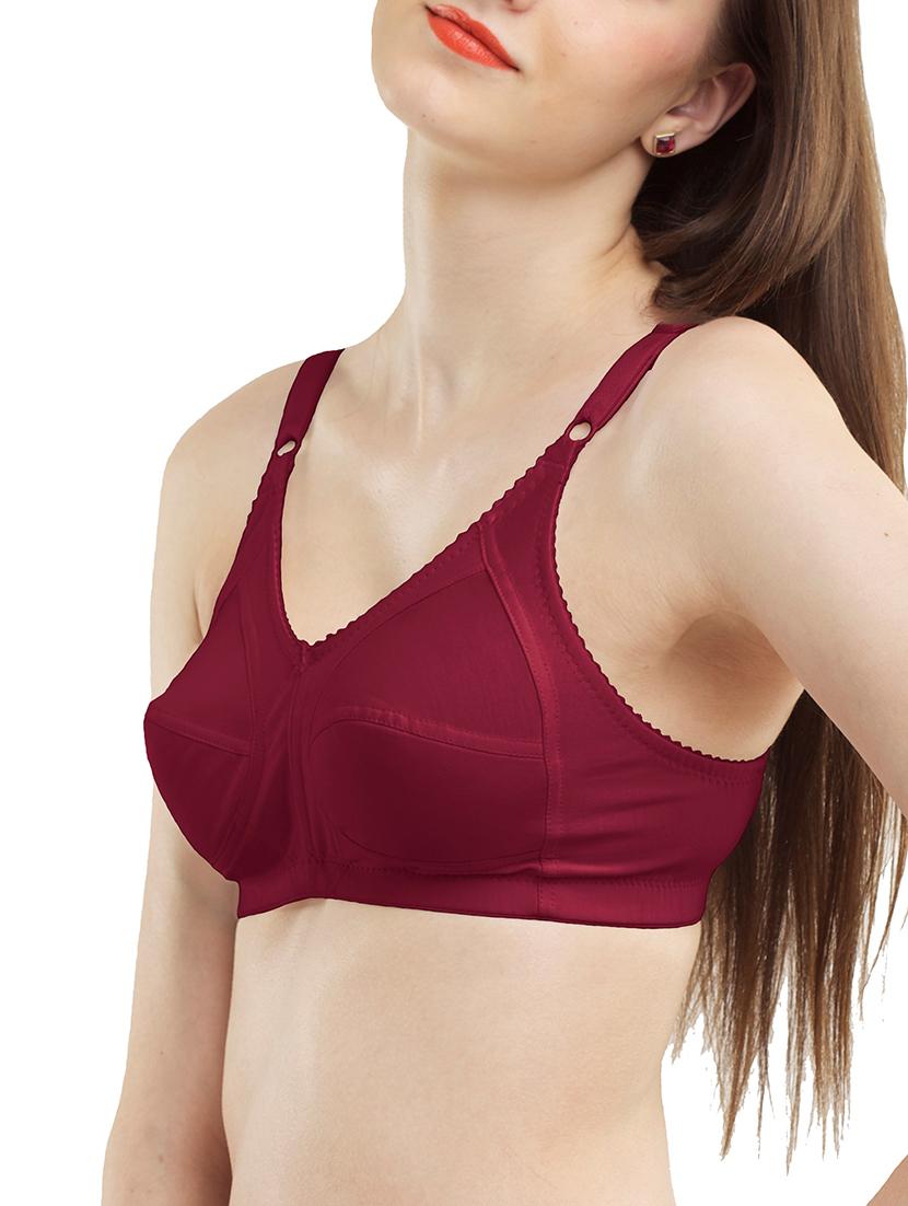 maroon cotton bra - 11823884 - Zoom Image - 2