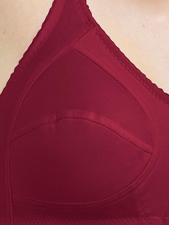 maroon cotton bra - 11823884 - Zoom Image - 4