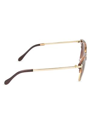 beige half frame sunglasses - 1182401 - Standard Image - 3