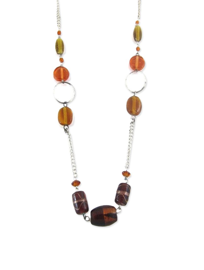 brown gold plated long necklace - 11826387 - Zoom Image - 1