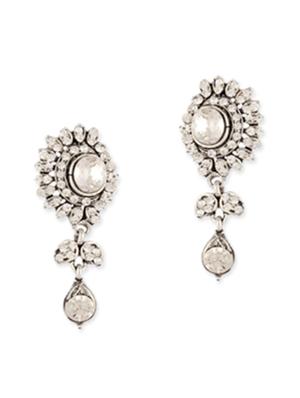 white gold plated necklace & earrings - 11826422 - Standard Image - 2