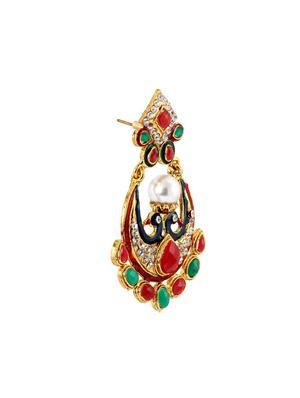 multi colored copper drop earrings - 11826939 - Standard Image - 2