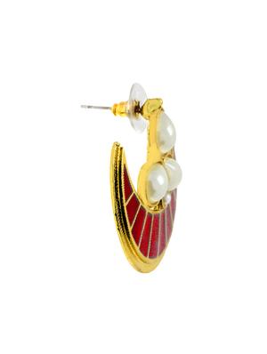 red copper studs earrings - 11826948 - Standard Image - 2