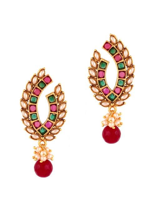 multi colored copper drop earrings - 11826963 - Standard Image - 1