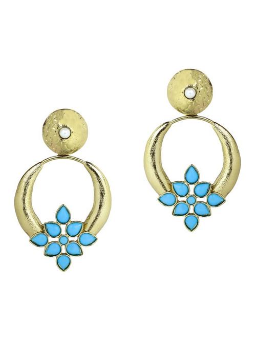 blue copper drop earrings - 11826984 - Standard Image - 1