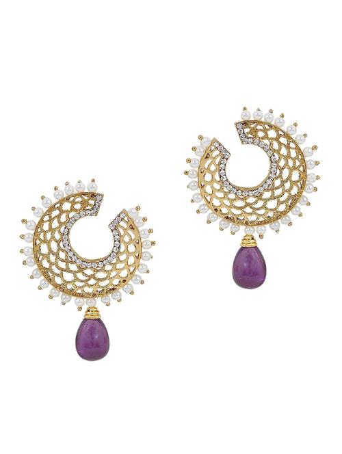 purple copper drop earrings - 11826997 - Standard Image - 1