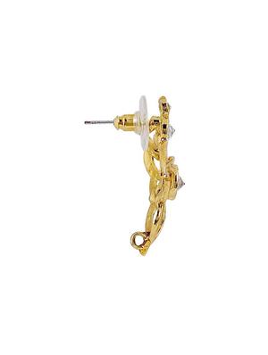 gold copper studs earrings - 11827006 - Standard Image - 2