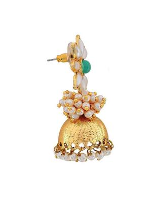gold copper jhumka earrings - 11827023 - Standard Image - 2