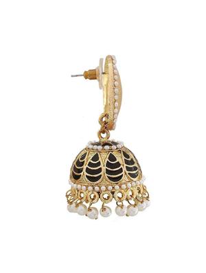 black copper jhumka earrings - 11827026 - Standard Image - 2