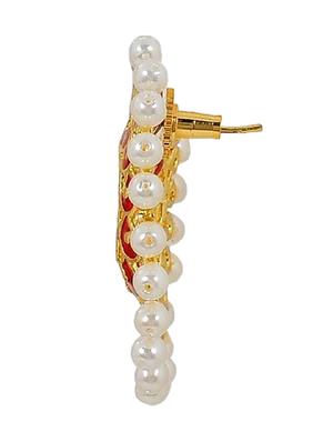 red copper pearl earrings - 11827035 - Standard Image - 2