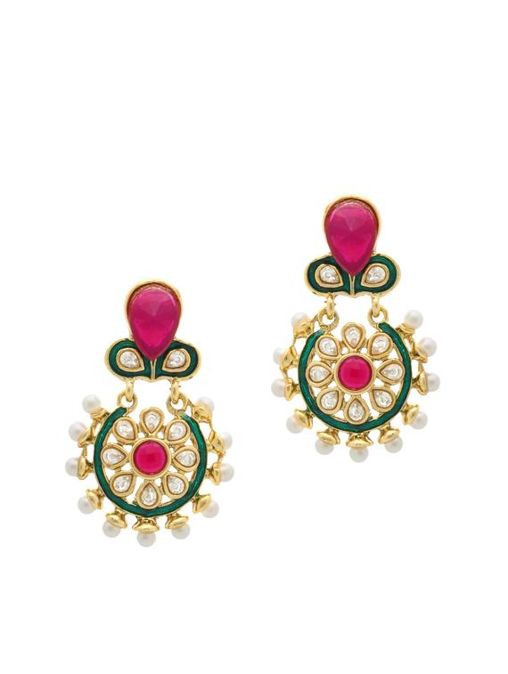 multi colored copper studs earrings - 11827086 - Zoom Image - 1