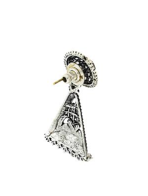 silver brass drop earring - 11827195 - Standard Image - 2