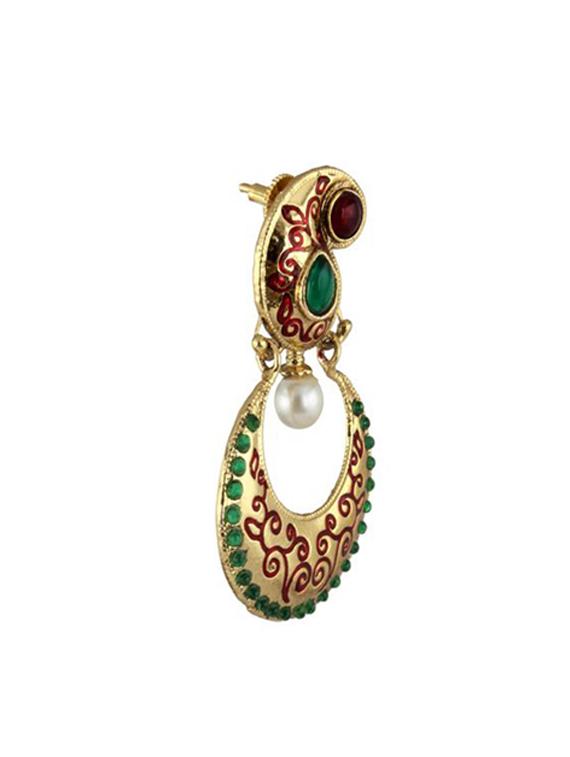 multi colored copper drop earrings - 11827219 - Zoom Image - 2