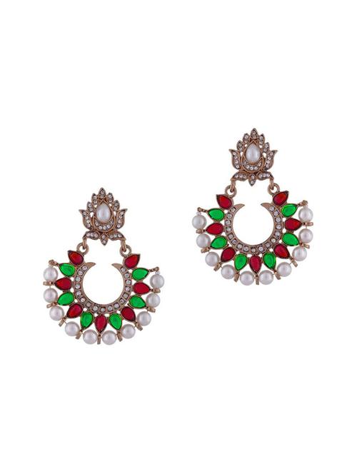 multi colored copper pearl earrings - 11827243 - Standard Image - 1