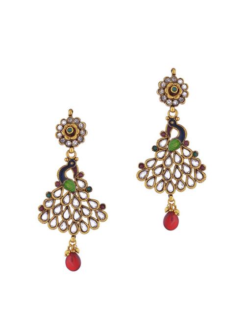 multi colored copper drop earrings - 11827244 - Standard Image - 1