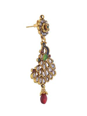multi colored copper drop earrings - 11827244 - Standard Image - 2