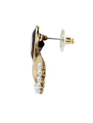 black brass drop earrings - 11827273 - Standard Image - 2
