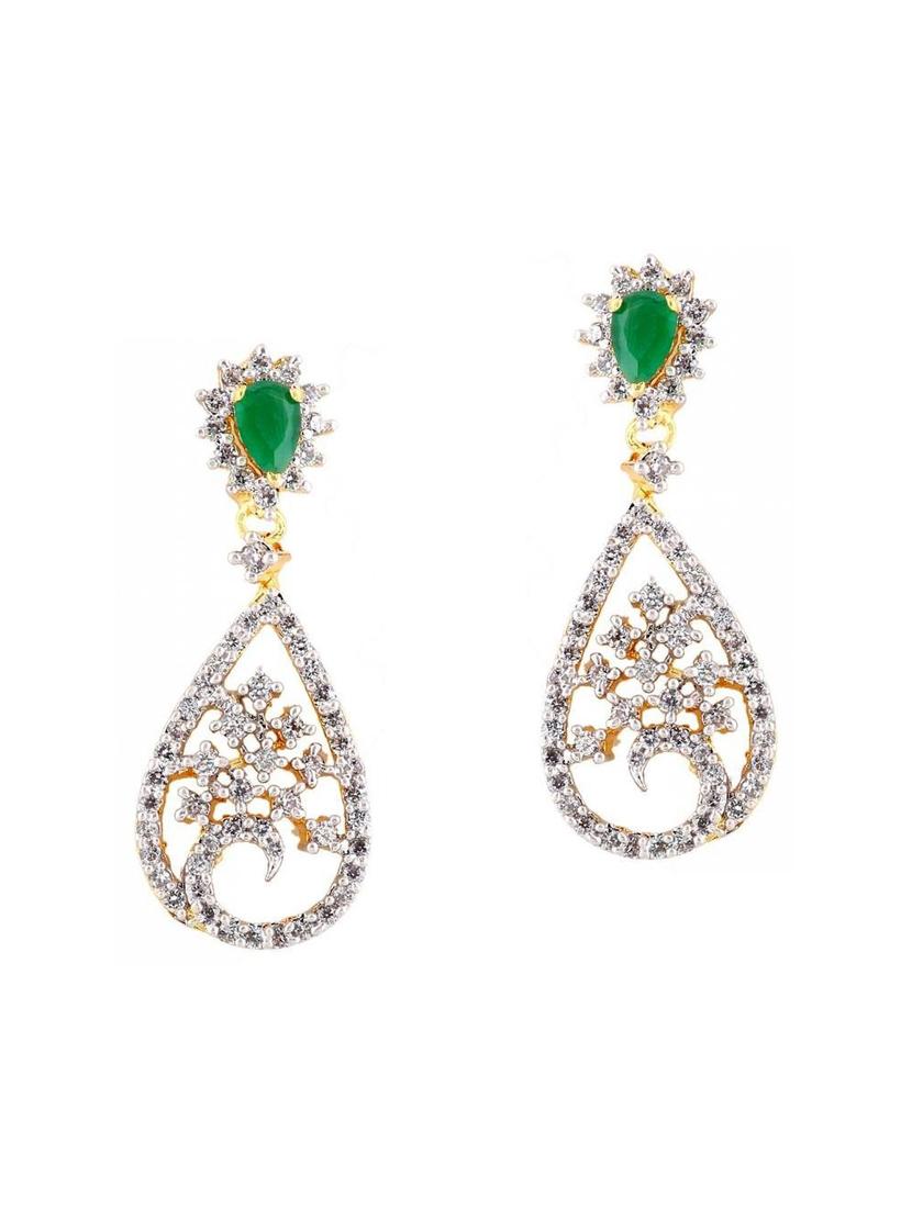 green copper drop earrings - 11827304 - Zoom Image - 1