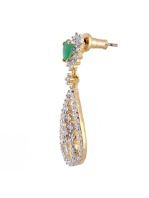 green copper drop earrings - 11827304 - Zoom Image - 2