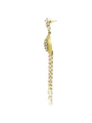 gold brass drop earrings - 11827334 - Standard Image - 2