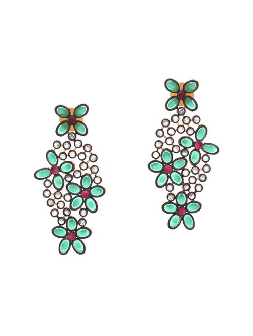 multi colored brass drop earrings - 11827338 - Standard Image - 1