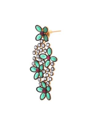 multi colored brass drop earrings - 11827338 - Standard Image - 2