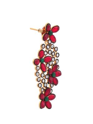 red brass drop earrings - 11827340 - Standard Image - 2