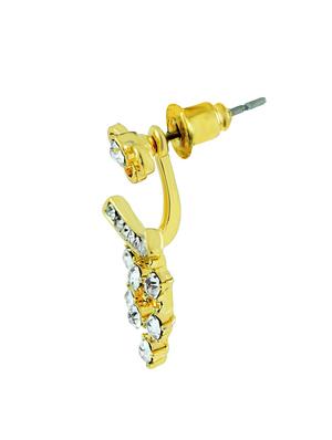 gold brass drop earrings - 11827354 - Standard Image - 2