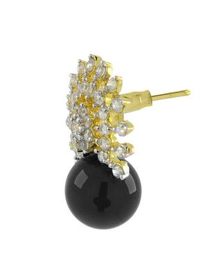 black brass studs earring - 11827358 - Standard Image - 2