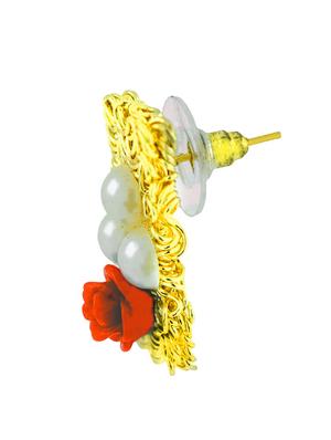 red brass studs earring - 11827371 - Standard Image - 2