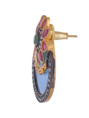 multi colored brass studs earring - 11827417 - Standard Image - 2