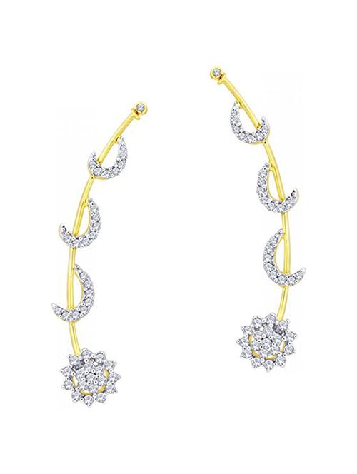 gold brass cuff earrings - 11827427 - Standard Image - 1